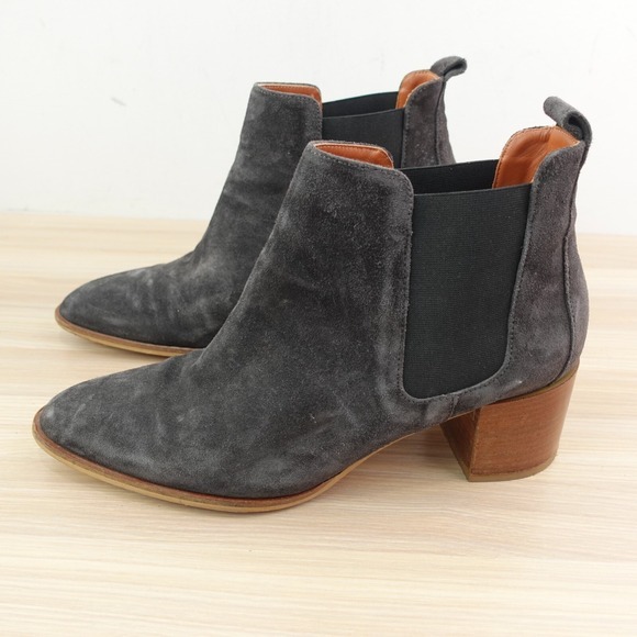 Everlane Shoes - Y2K Indie Chelsea Boots Womens 10.5 Western EVERLANE Heel Suede Rockabilly ITALY